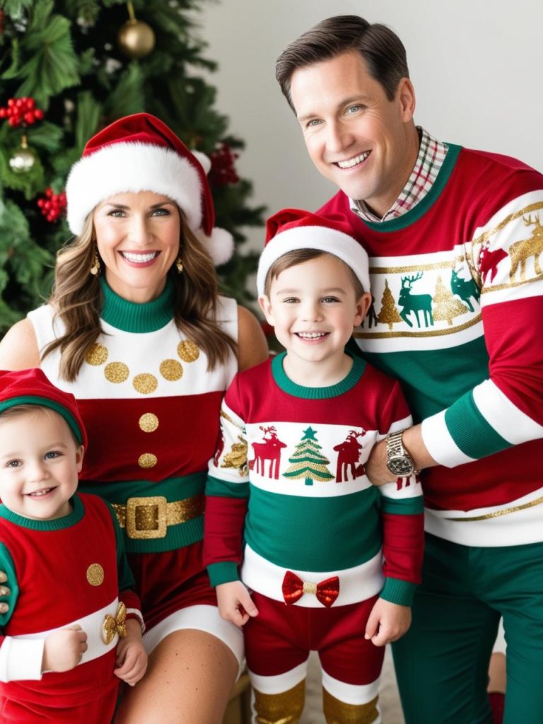 Adorable Family Matching Outfits for Your Next Holiday Photoshoot